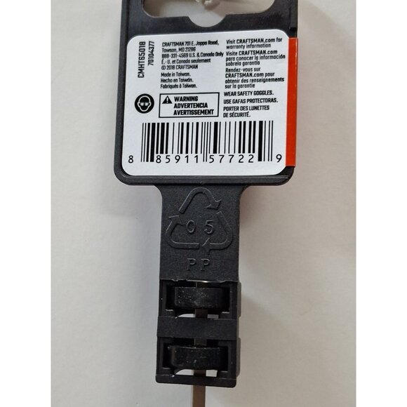 New Craftsman Screwdriver Slotted/Flat, 1/8 inch, 4" (100mm), CMHT65018, SAE - Picture 3 of 3